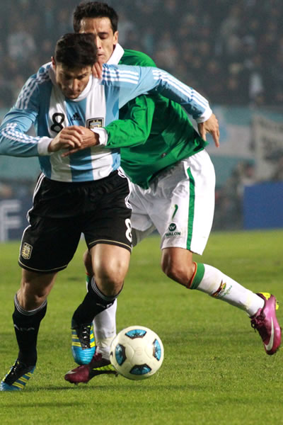 Javier Zanetti ante Bolivia en la Copa América. Foto: EFE
