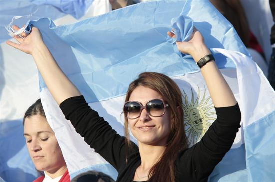 Simpatizantes de la selección de fútbol de Argentina. Foto: EFE
