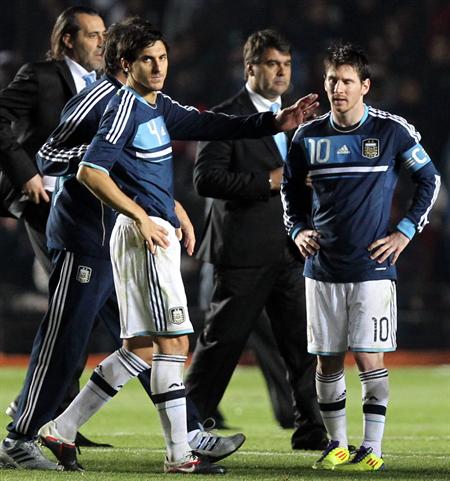 La selección argentina lamenta la eliminación de la Copa América en Santa Fe. Foto: EFE