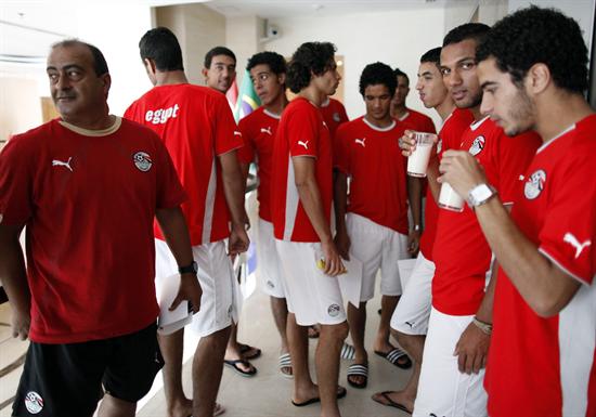 Los jugadores de la selección Egipcia de fútbol sub 20. Foto: EFE