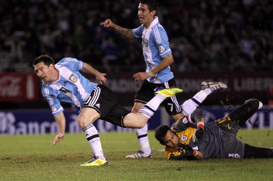 Argentina goleó 4-1 a CHile en el Monumental de River. Foto: EFE