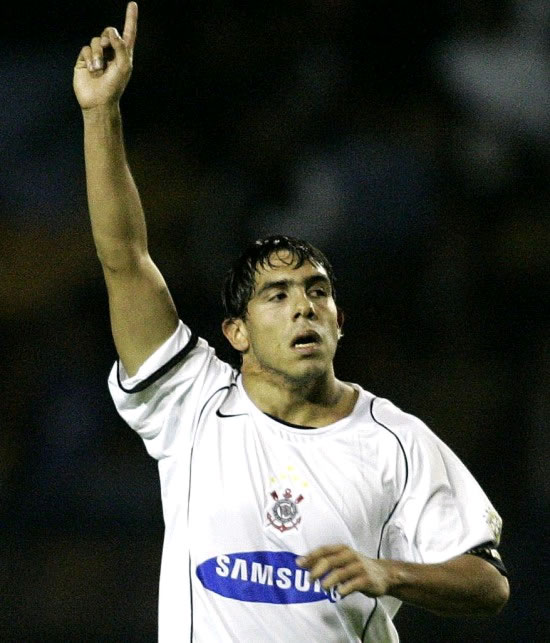 Carlos Tévez cuando militaba en Corinthians. Foto: EFE