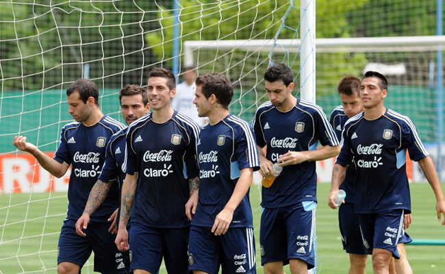 Los jugadores de la selección argentina de fútbol. Foto: EFE