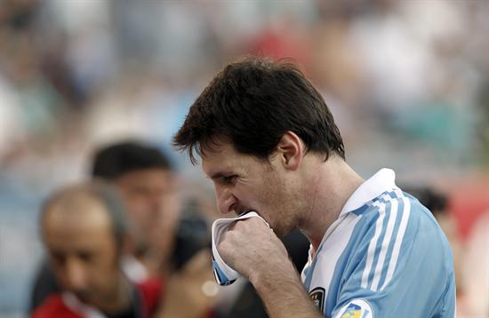 Leo Messi con la selección argentina frente a Bolivia. Foto: EFE
