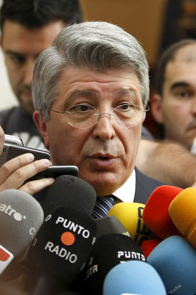 Enrique Cerezo, presidente del Atlético de Madrid. Foto: EFE