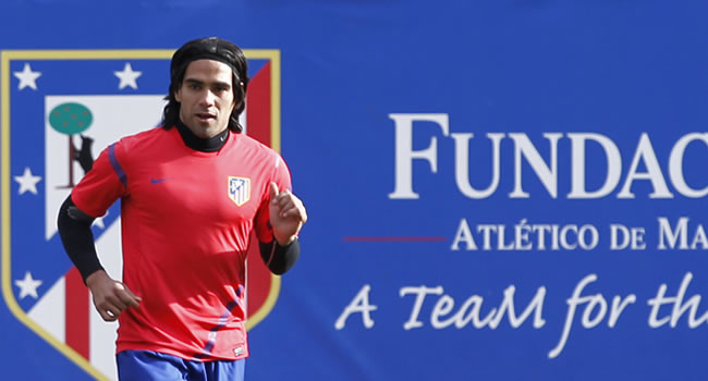 El delantero colombiano del Atlético de Madrid, Radamel Falcao García. Foto: EFE