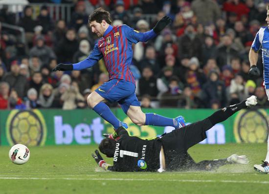 Leo Messi estrecha el cerco a Cristiano. Foto: EFE