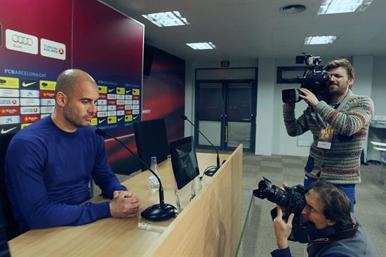El entrenador del FC Barcelona, Pep Guardiola. Foto: EFE