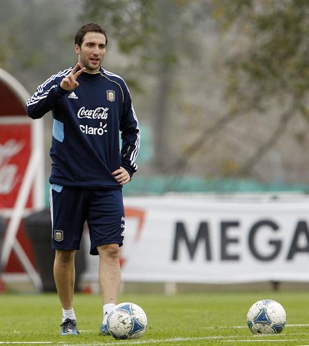 El jugador de la selección argentina de fútbol Gonzalo Higuaín. Foto: EFE