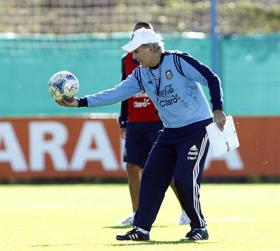 El entrenador de la selección Argentina, Alejandro Sabella. Foto: EFE
