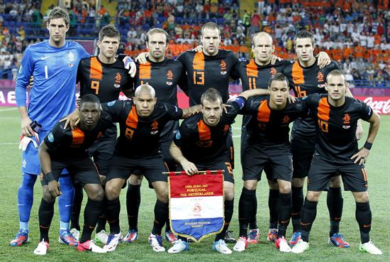 El equipo holandés en la Eurocopa 2012. Foto: EFE