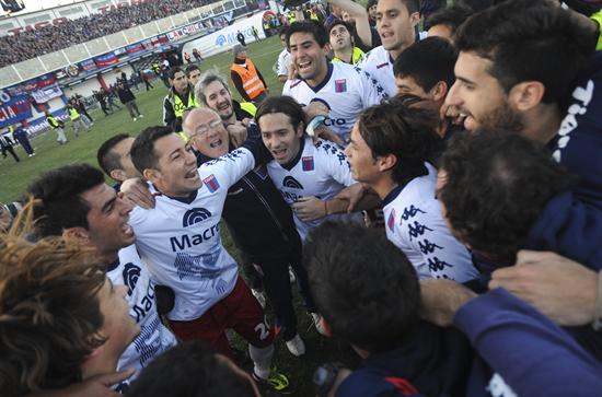 Los jugadores de Tigre festejan el empate ante Independiente. Foto: EFE