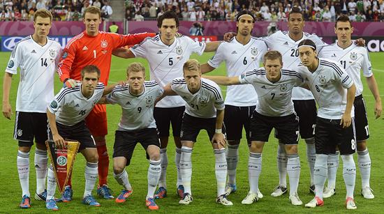 El equipo alemán que participa en el Eurocopa 2012. Foto: EFE
