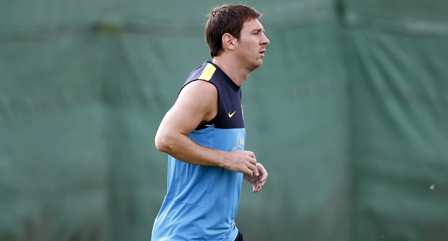 Leo Messi trabaja al margen del FC Barcelona. Foto: EFE