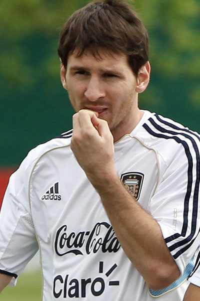 Leo Messi con la selección de Argentina. Foto: EFE