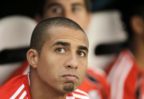 El delantero de River Plate, David Tezeguet. Foto: EFE