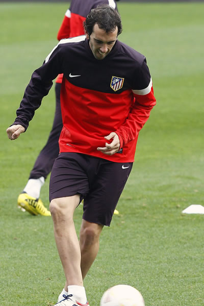 El delantero uruguayo del Atlético de Madrid Diego Godín. Foto: EFE