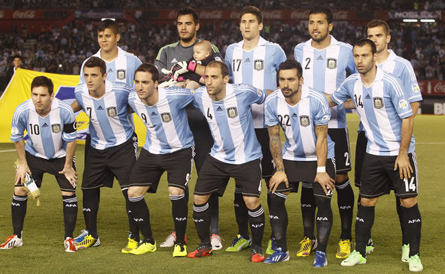 Jugadores de la selección nacional de Argentina. Foto: EFE
