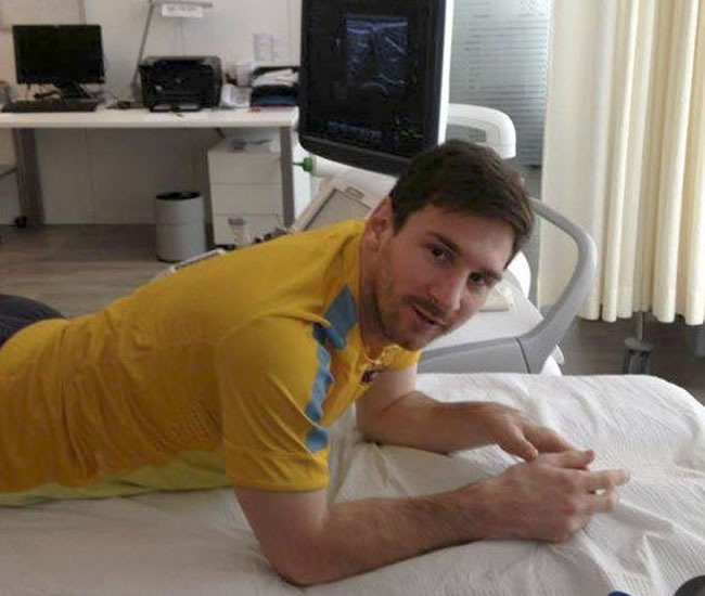 Foto del argentino del FC Barcelona Leo Messi, colgada hoy en su cuenta de 'Facebook'. Foto: EFE