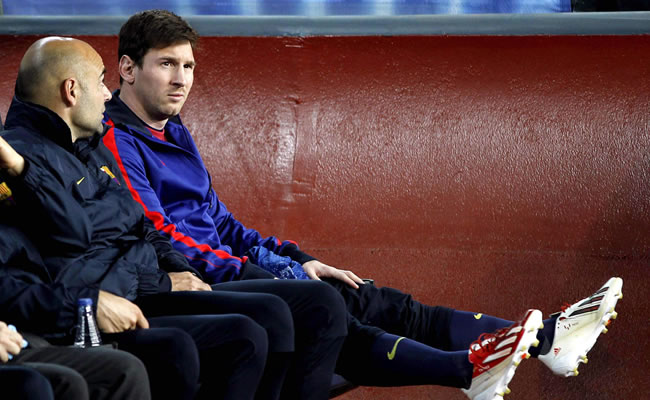 Leo Messi sigue recuperandoce de su lesión. Foto: EFE