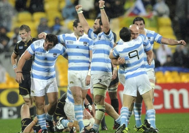 Jugadores de 'Los Pumas', la selección argentina de rugby. Foto: EFE