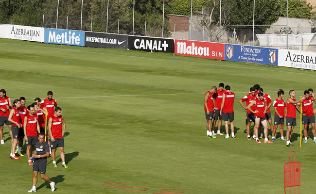 Los jugadores del Atlético de Madrid. Foto: EFE