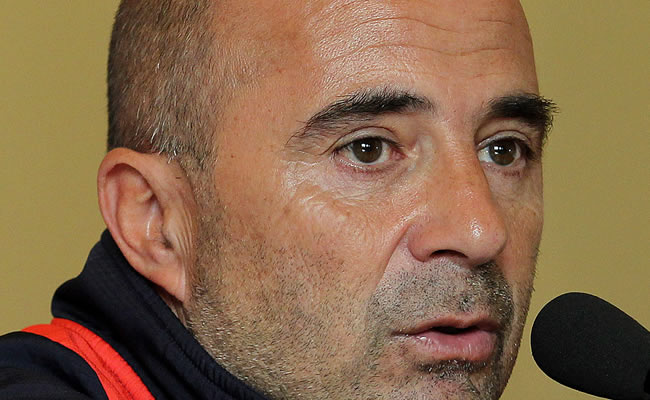 El entrenador argentino de la selección chilena Jorge Sampaoli. Foto: EFE