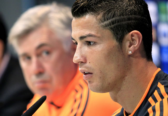 El delantero portugués Cristiano Ronaldo, durante la rueda de prensa. Foto: EFE