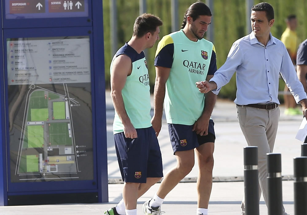 Leo Messi inicia la recuperación. Foto: EFE