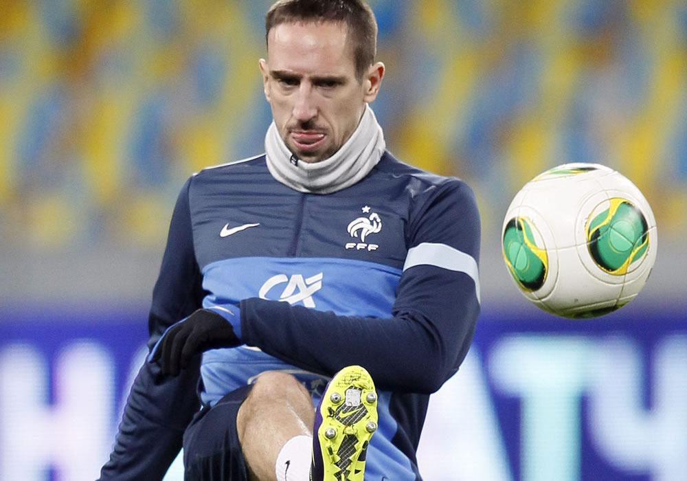 El centrocampista de la selección francesa de fútbol Franck Ribery. Foto: EFE