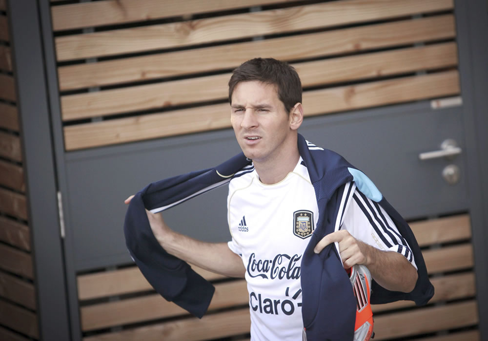 Leo Messi con la Albiceleste. Foto: EFE