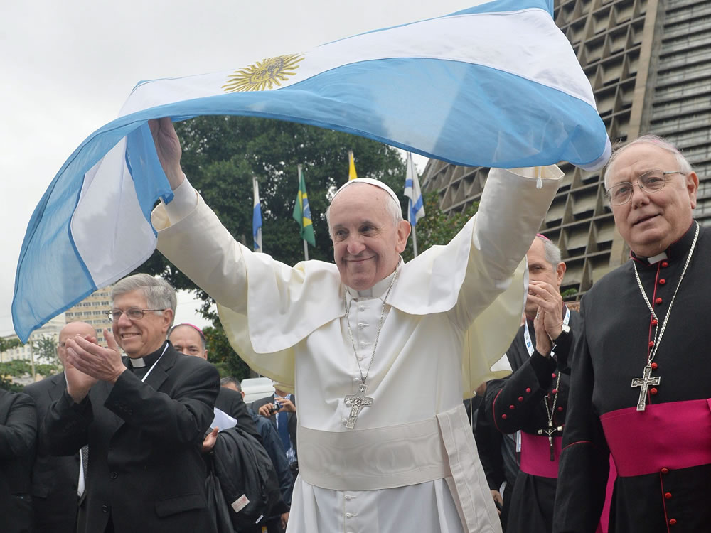 El papa Francisco, la nueva marca argentina. Foto: EFE