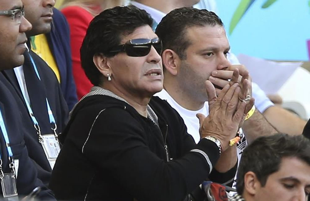 El astro del fútbol argentino Diego Armando Maradona. Foto: EFE