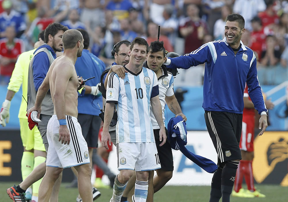 El argentino Lionel Messi, elegido hoy por la FIFA por cuarta vez consecutiva en el Mundial de Brasil 2014 como el mejor jugador en un partido de su selección. Foto: EFE