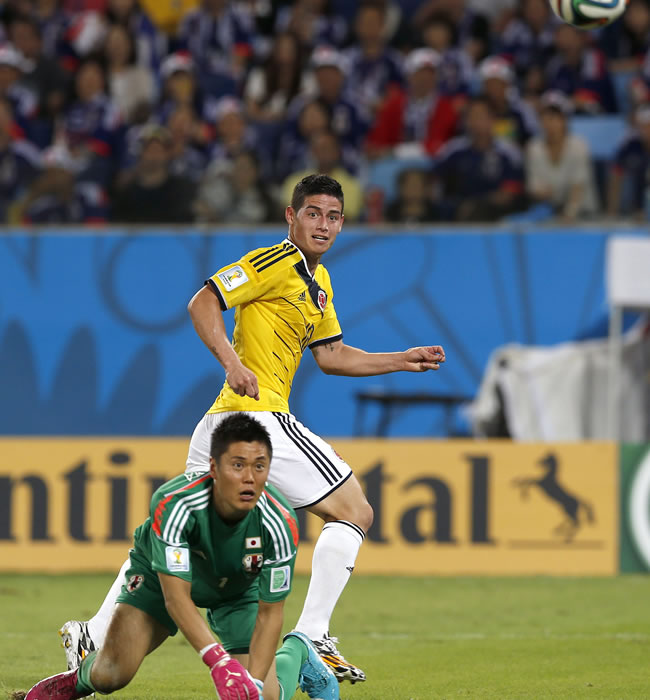 Neymar elige gol de James ante Japón con el mejor. Foto: EFE