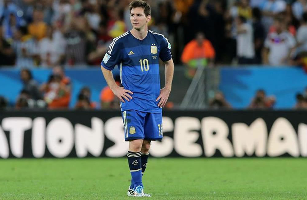 Leo Messi con la Argentina en la final del Mundial 2014. Foto. Foto: EFE