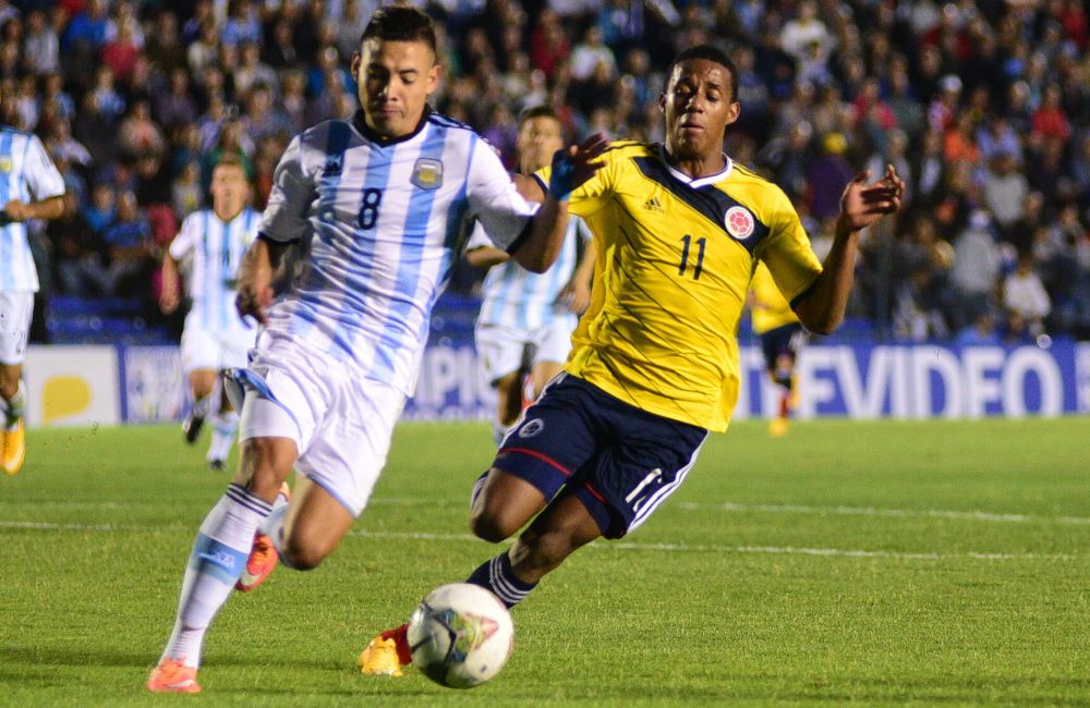 Colombia se dejó empatar de Argentina en el último instante del partido. Foto: EFE