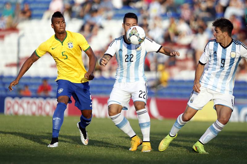 Argentina derrotó a Brasil el Hexagonal final del Sudamericano Sub'20. Foto: EFE