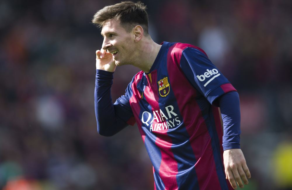 Messi, el jugador que más tripletas ha hecho en la liga de España. Foto: EFE