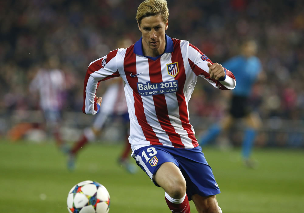 El delantero del Atlético de Madrid Fernando Torres, durante el partido de vuelta de los octavos de final de la Liga de Campeones ante el Bayer Leverkusen. Foto: EFE