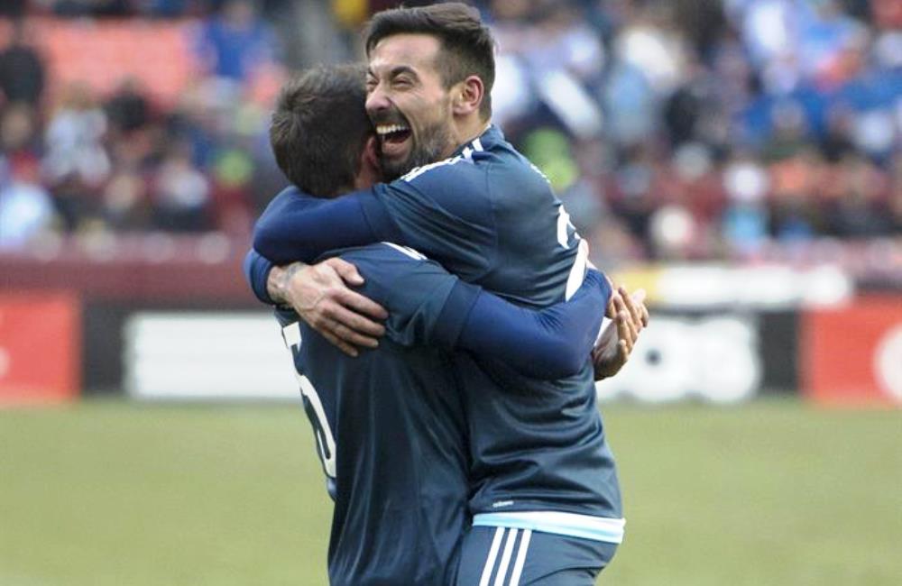 Argentina ganó 2-0 gracias a un autogol de Renderos y a un gol de Mancuello. Foto: EFE