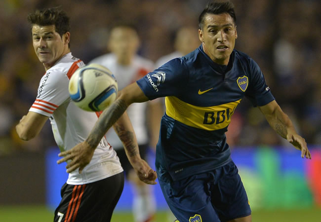 River Plate y Boca Juniors dan el puntapié inicial a una serie superclásica de la Libertadores. Foto: EFE