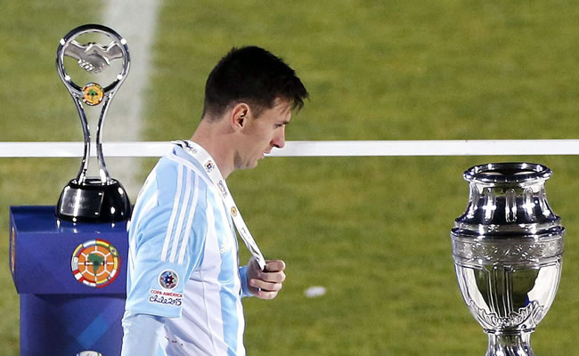 Messi en la final de la Copa América. Foto: EFE