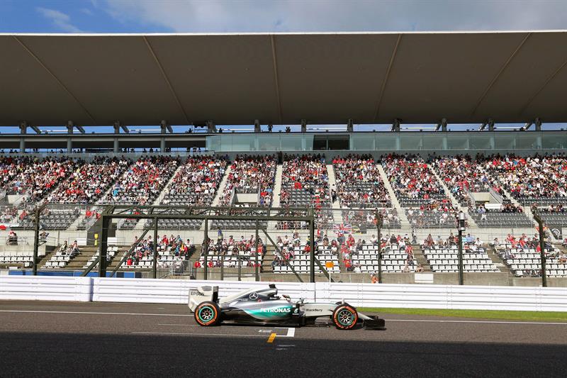 El inglés Hamilton se impuso en el Gran Premio de Fórmula 1 en Japón. Foto: EFE