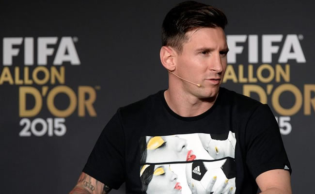 Messi durante una entrevista en la  antesala a la gala del Balón de Oro. Foto: EFE