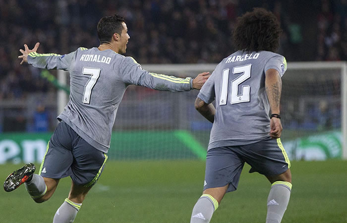 Ronaldo celebra el gol a la Roma elegido mejor de la temporada. Foto: EFE