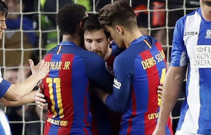 Lionel Messi salva al Barcelona. Foto: EFE