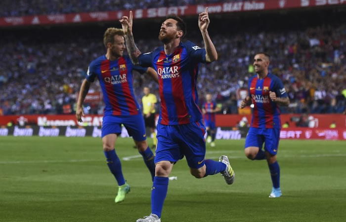 "Gracias por estos años", dijo Messi. Foto: AFP