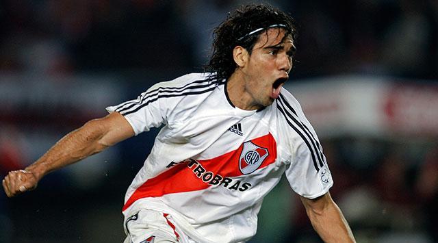 Radamel Falcao en River Plate. Foto: AFP