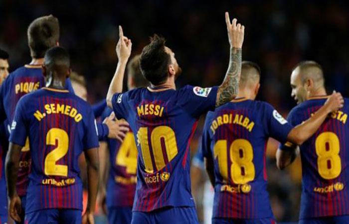 Lionel Messi y compañía buscarán un triunfo en el derbi catalán. (AFP). Foto: AFP